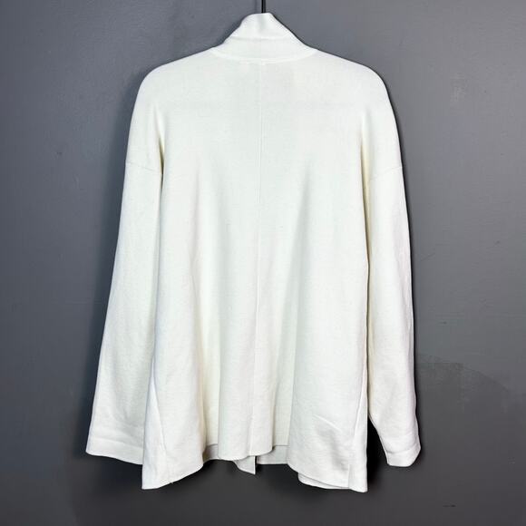 Athropologie Moth sweater jacket Large blazer swacket cream office minimalist - Picture 2 of 7